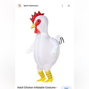 Inflatable chicken costume unisex